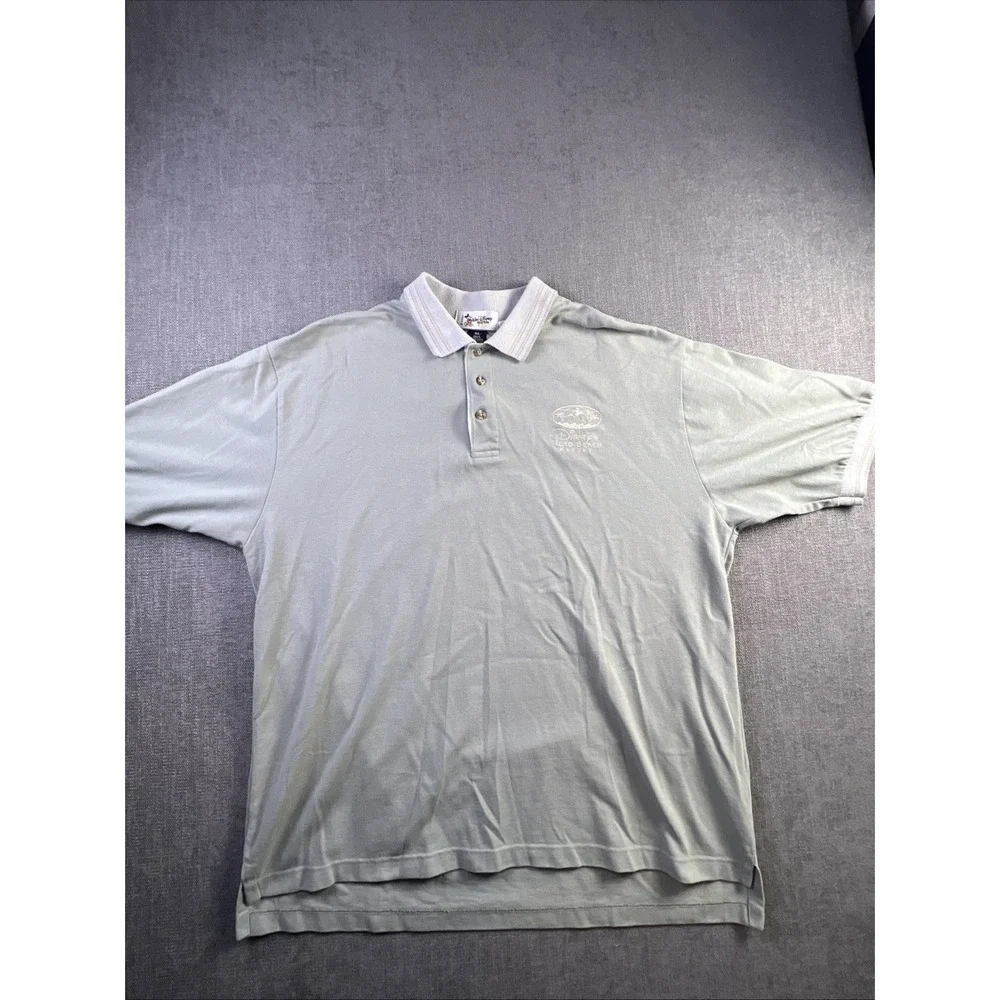 Walt Disney World Polo Shirt Mens XL Green-ish Color USA Short Sleeve VTG